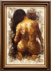 EDWARD BARTON Modernist Nude Portrait Of A Woman's Backside