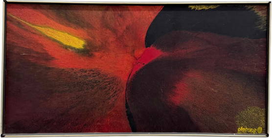 Large American School Abstract Expressionist Painting Signed (1 of 4)