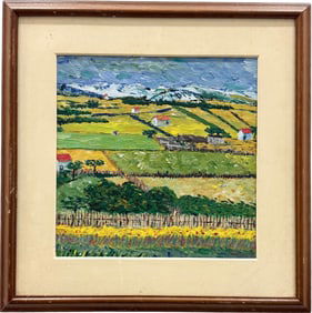 Latin American Landscape Tocancipa Colombia Illegible Signature