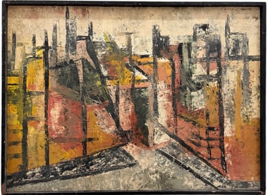 PETER WHITTING (1946-2010, Australia) Mod Cityscape, Exhibited