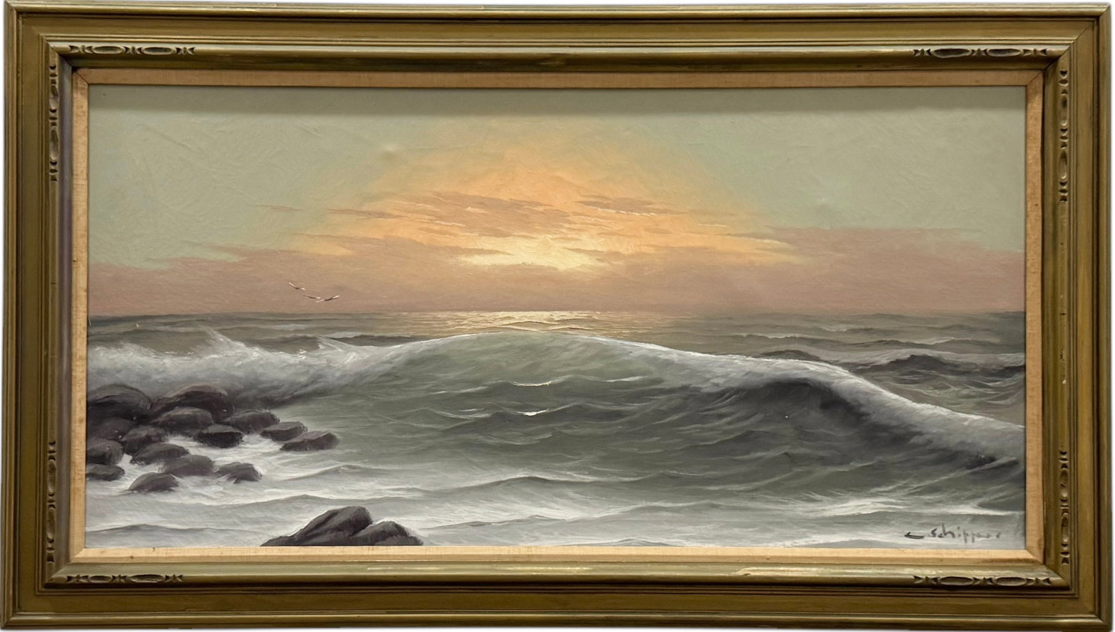 CORNELIUS SCHIPPERS (20th c, Dutch) Large Seascape (1 of 4)