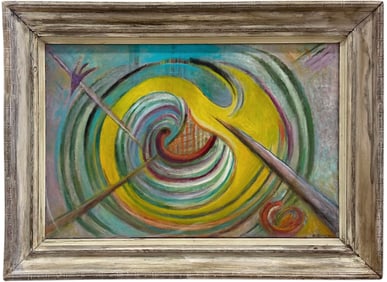 FLORENCE KREIGER (1919-2011, American) Mid-Century Large Framed Abstract