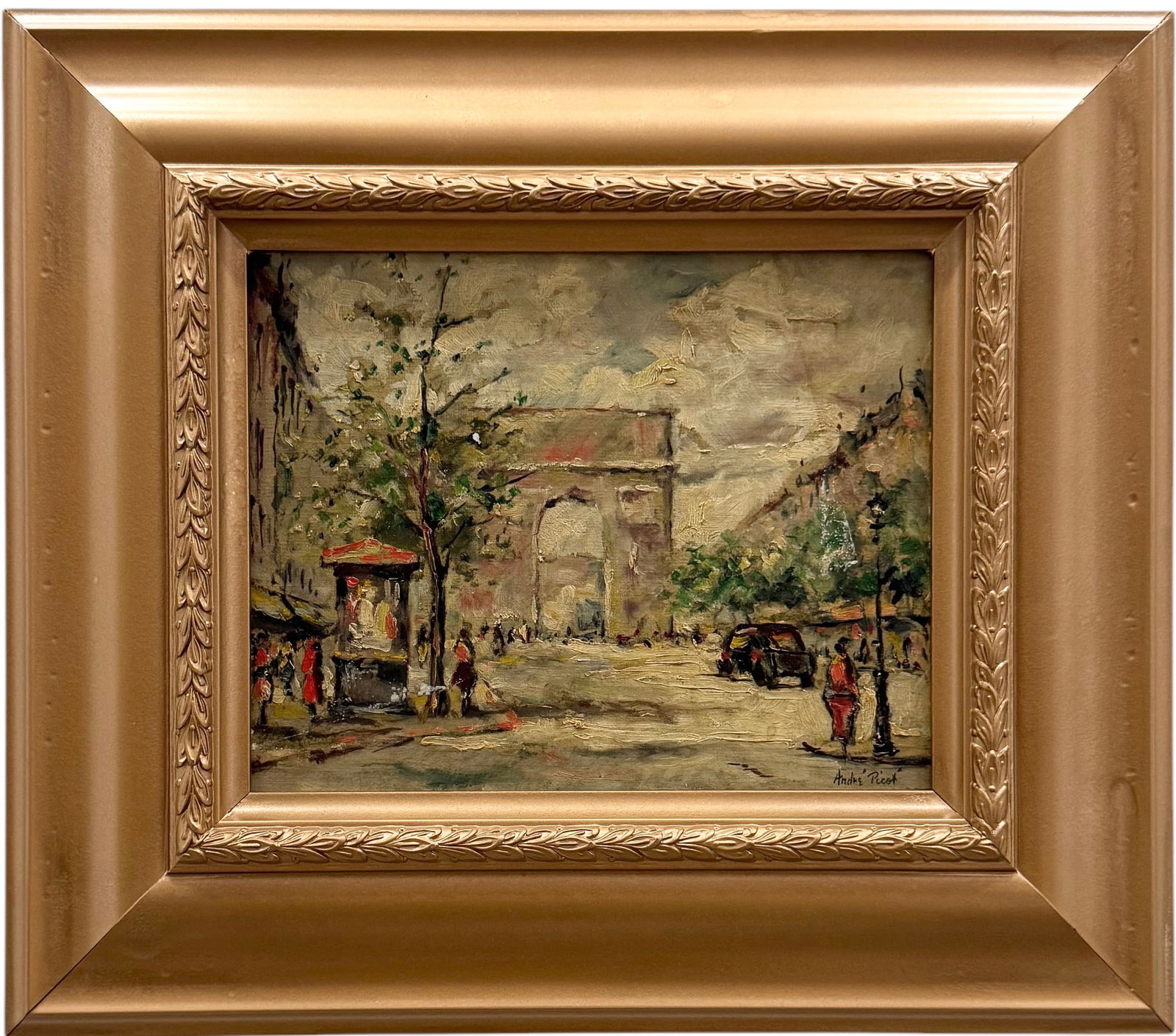 ANDRE PICOT (1910-1992, French) Paris Scene, Arc de Triomphe (1 of 3)