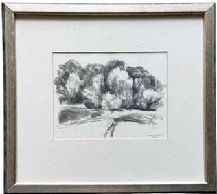 GEORGE CRESS (1921-2008, American) Tennessee Artist, Charcoal Drawing