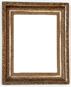 Antique American Gold Gesso Picture Frame 12" x 16", 17.5" x 21.5"