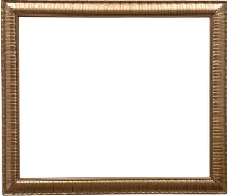 Vintage Painted Gold Leafed Wooden Picture Frame 37.5 "x 31.5", 44" x 38"