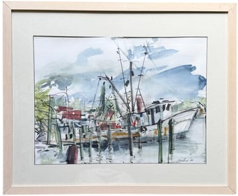 ROBERT BRUCE WALLACE (20th c, American) "Storm Rush" Watercolor