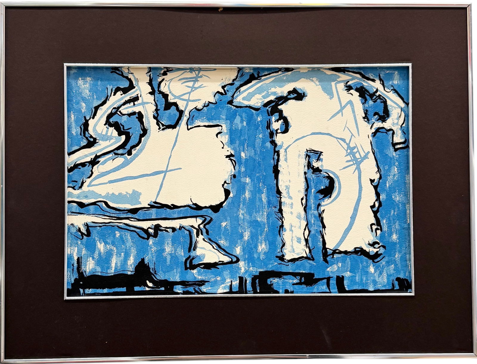 Mid-Century Modern Non Objective Abstract Painting (1 of 4)