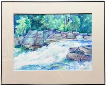 GEORGE CRESS (1921-2008, American) Tennessee Artist, Tallulah River