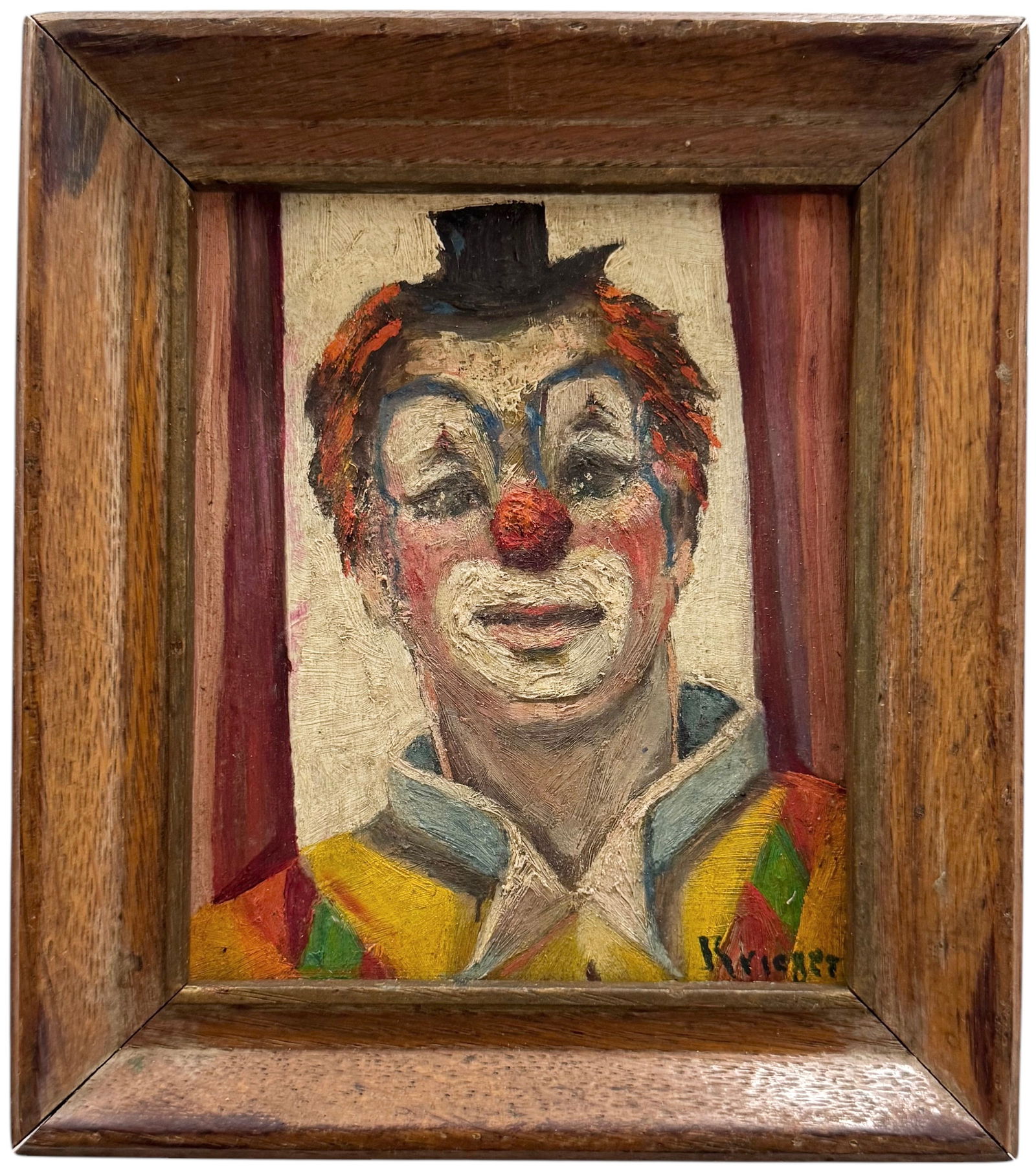 FLORENCE KREIGER (1919-2011, American) Clown Portrait (1 of 2)