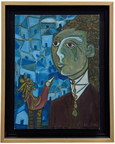 ARCADIO CANCIO (b. 1952, Cuban) Figure With Bird Abstract