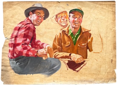 Vintage American Illustration Art Attributed To Tore Asplund