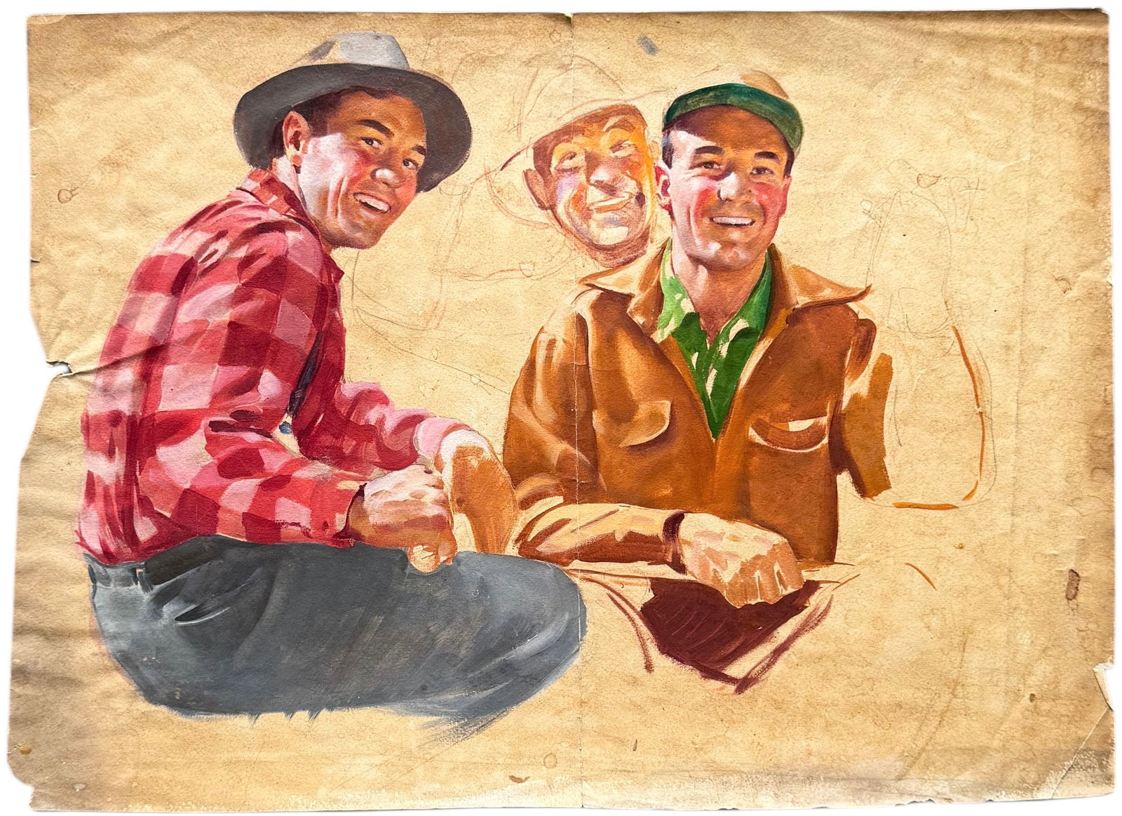 Vintage American Illustration Art Attributed To Tore Asplund (1 of 2)