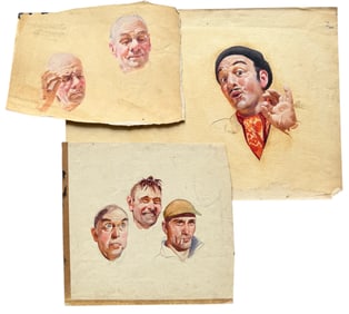 (3) American Illustration Art Attributed To Tore Asplund