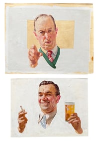 (2) American Illustration Art Attributed To Tore Asplund