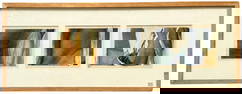 LEANNE WEISSLER (20th c, American) Triptych Abstracts, New Rochelle New York Artist