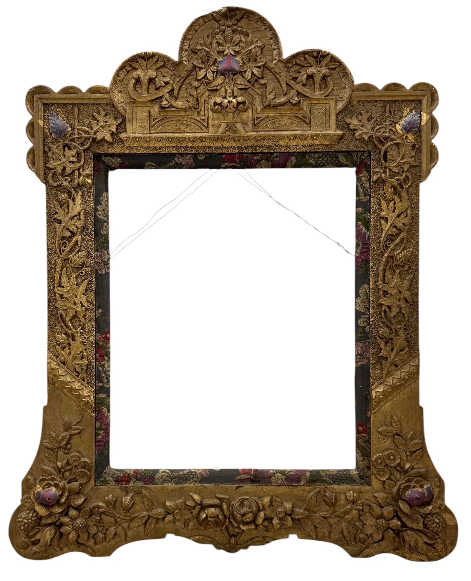 Highly Carved & Decorated Antique Wood Frame With High Arch Profile 17" x 14" , 30" x 24.5" (1 of 5)