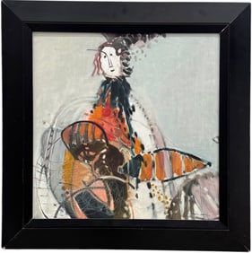 MICHEL PARADIS SAUVAL (b. 1937, French) Abstract With Figure