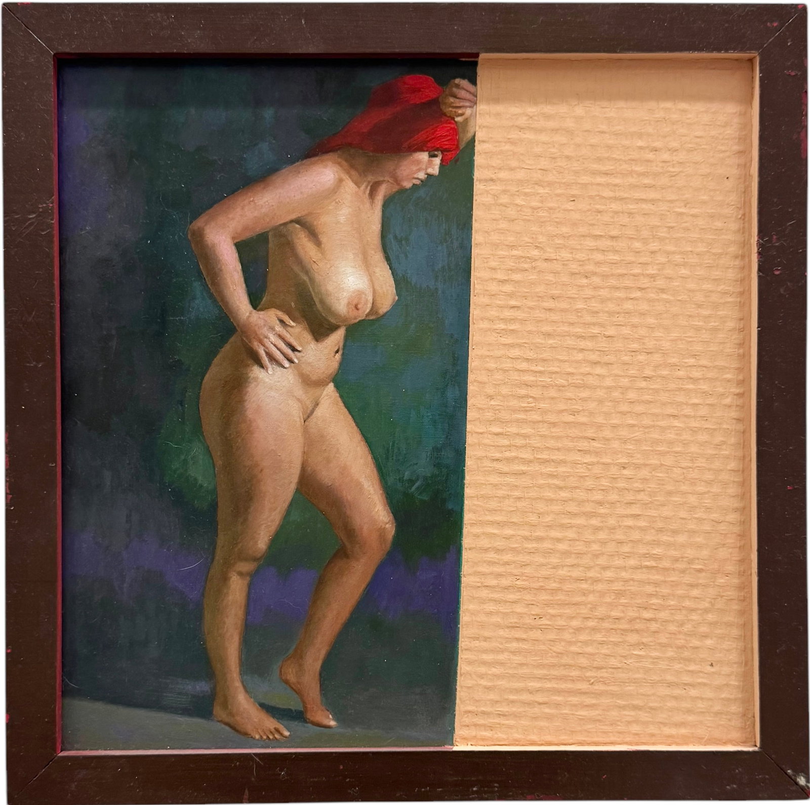 DIEGO CABRAL (20th c, Argentina) Female Nude, Buenos Aires Artist: Oil on board 13 x 13 in (framed)