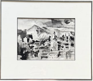 GEORGE CRESS (1921-2008, American)  View Of Salzburg Austria