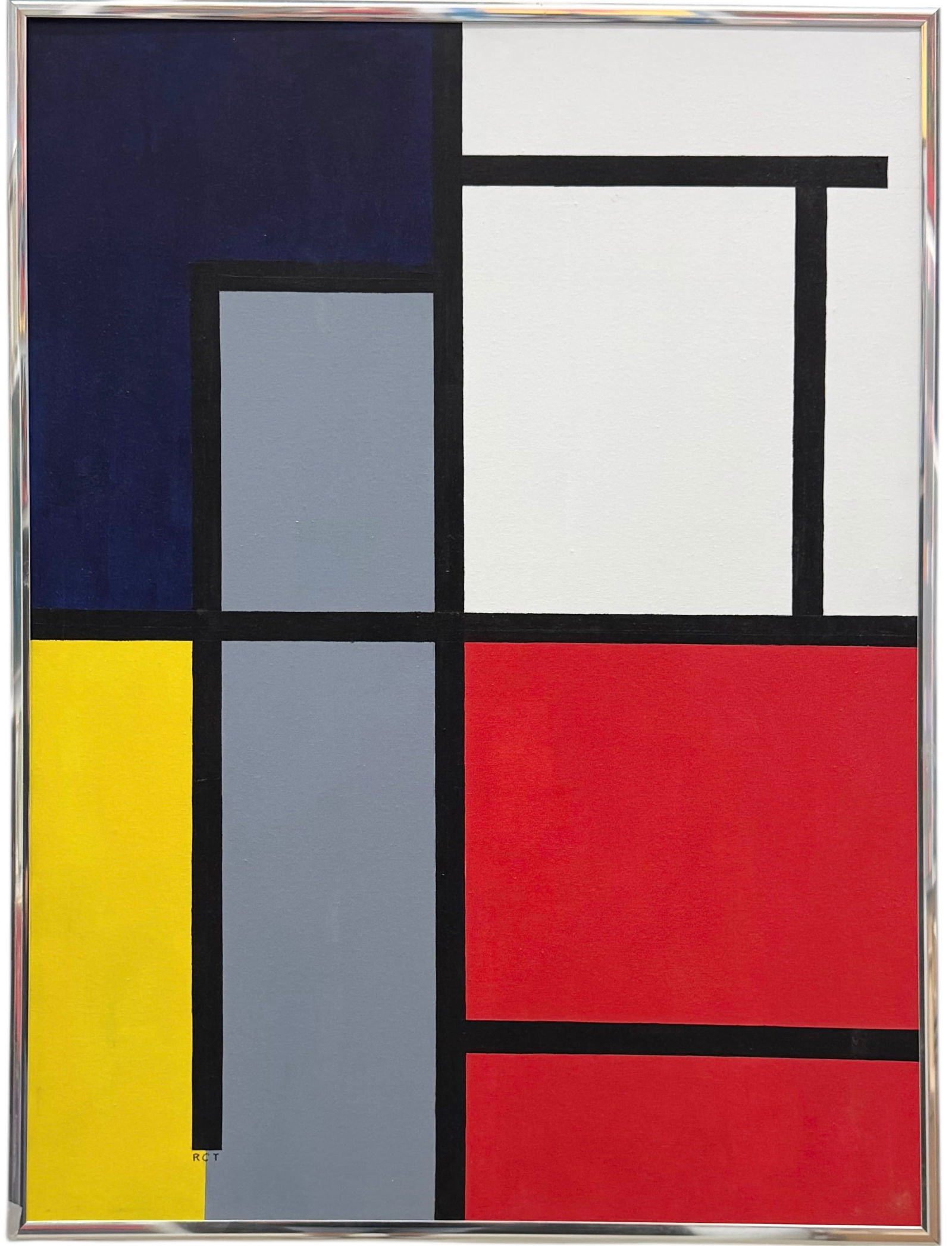 "Homage To Mondrian" Contemporary Abstract Painting (1 of 4)