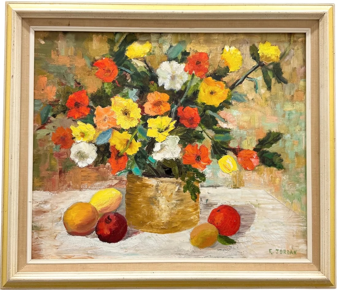 EVELYN JORDAN (20th c, American) Still Life, Wichita Kansas Artist: Oil on canvas 20 x 16 in
