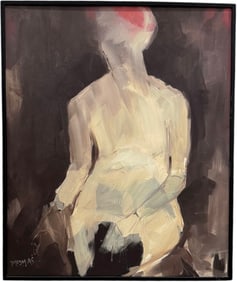 DAVID THOMAS Edmonton Alberta Artist Figural Abstract Large Giclee On Canvas