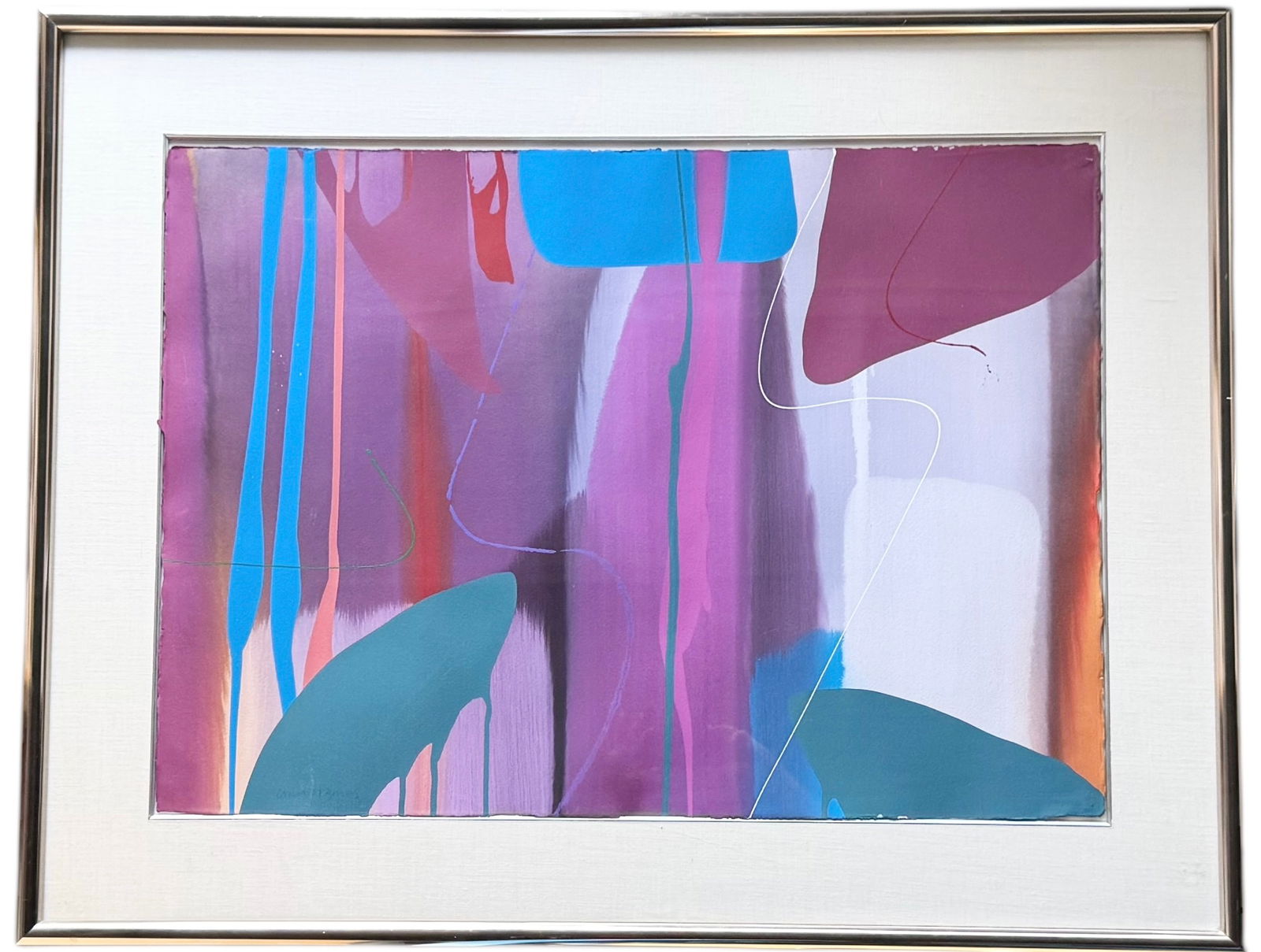 LAMAR BRIGGS (1935-2015, American) Abstract "Aztec Summer", Florida Artist, 1982 (1 of 5)