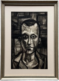 ROBERT BICKERS (20th c, American) Mid-Century Male Portrait