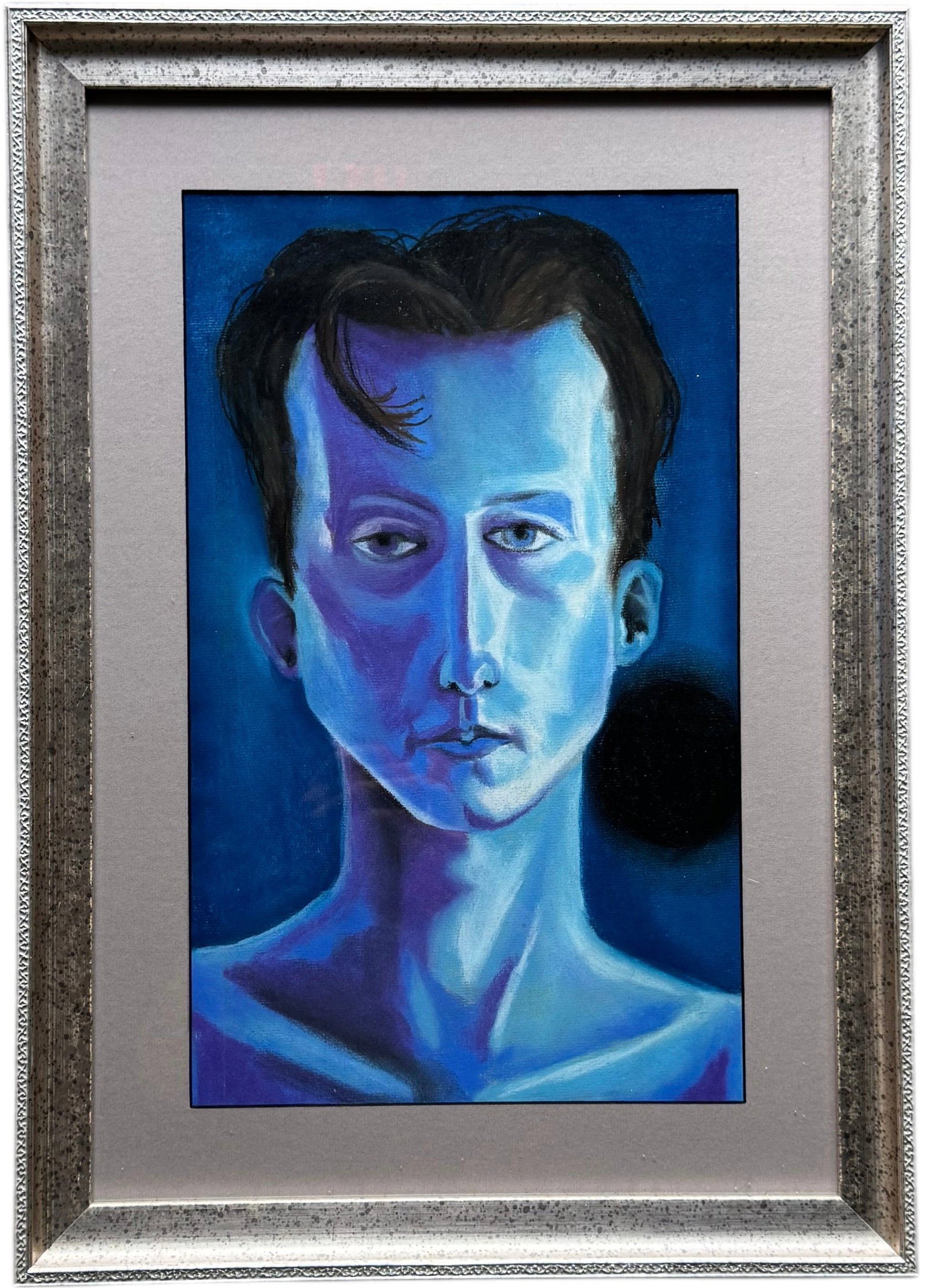 ROBERT BICKERS (20th c, American) Mid-Century Male Portrait: Watercolor on paper 17 x 10 in (sight), 23.5 x 17 in (framed)
