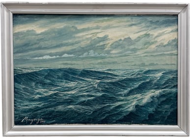 GUIELLRMO GOMEZ MAYORGA (1887-1962, Mexican) Seascape