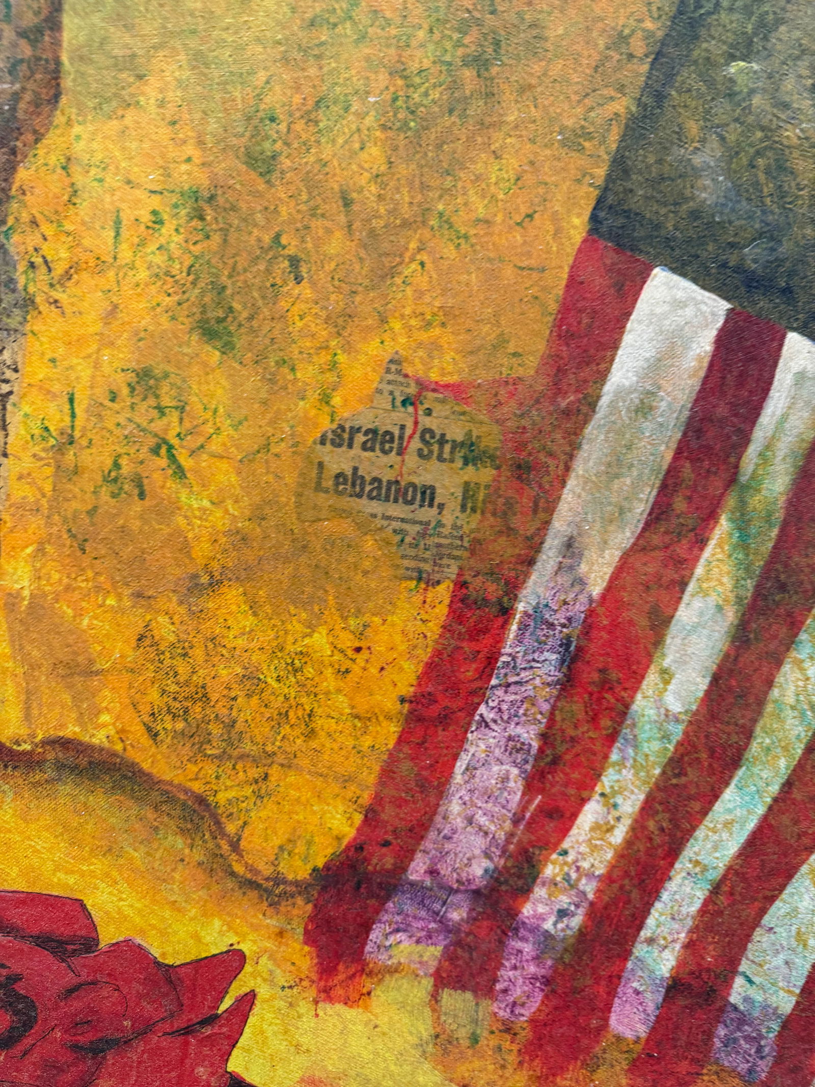 EDWIN LAWRENCE HARPER (20th c, American) Political Abstract American Flag Drugs (1 of 4)