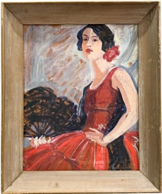 Early 20th Century American School Portrait Of A Dancer