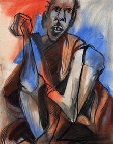 LEANNE WEISSLER (20th c, American) Black Portrait