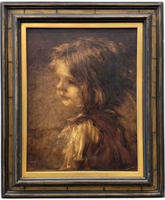 ALFRED SUSSI (20th c, American) Semi Abstract Child Portrait