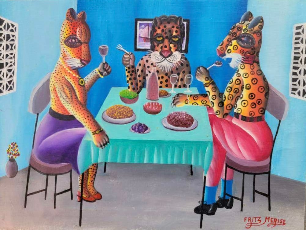 FRITZ MERSE (20th c, Haitian) Surrealist (1 of 2)