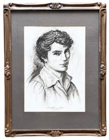 MONTY WANNAMAKER (20th c, American) Tennessee Artist, Handsome Male Portrait