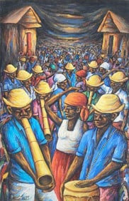 LOUIS TALLES (20th c, Haitian) Figures