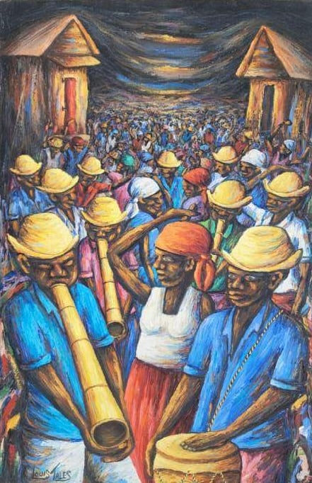LOUIS TALLES (20th c, Haitian) Figures (1 of 2)