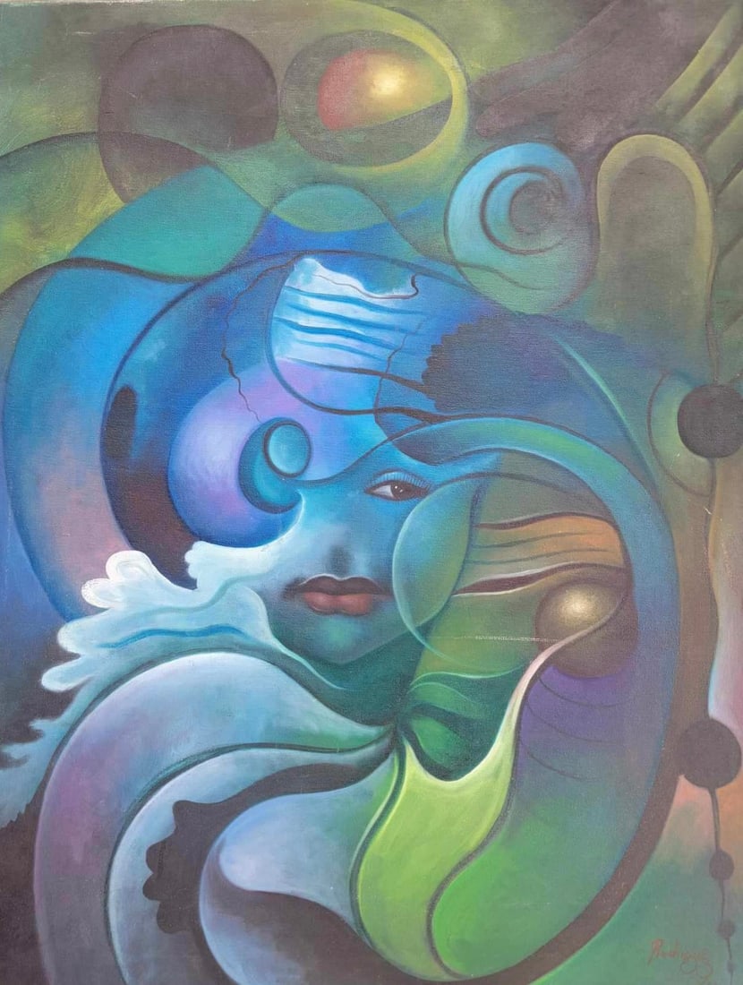 ANTONIO RODRIGUEZ (20th c, Haitian) Abstract (1 of 2)