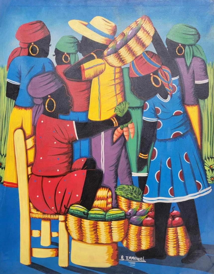 A. EMMANUEL (20th c, Haitian) Figures (1 of 2)