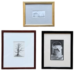 LISA TURNER (20th c, American) (3) Tennessee Country Drawings