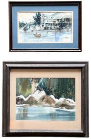 (3) Of Nicely Framed Tennessee Watercolors Signed Beale
