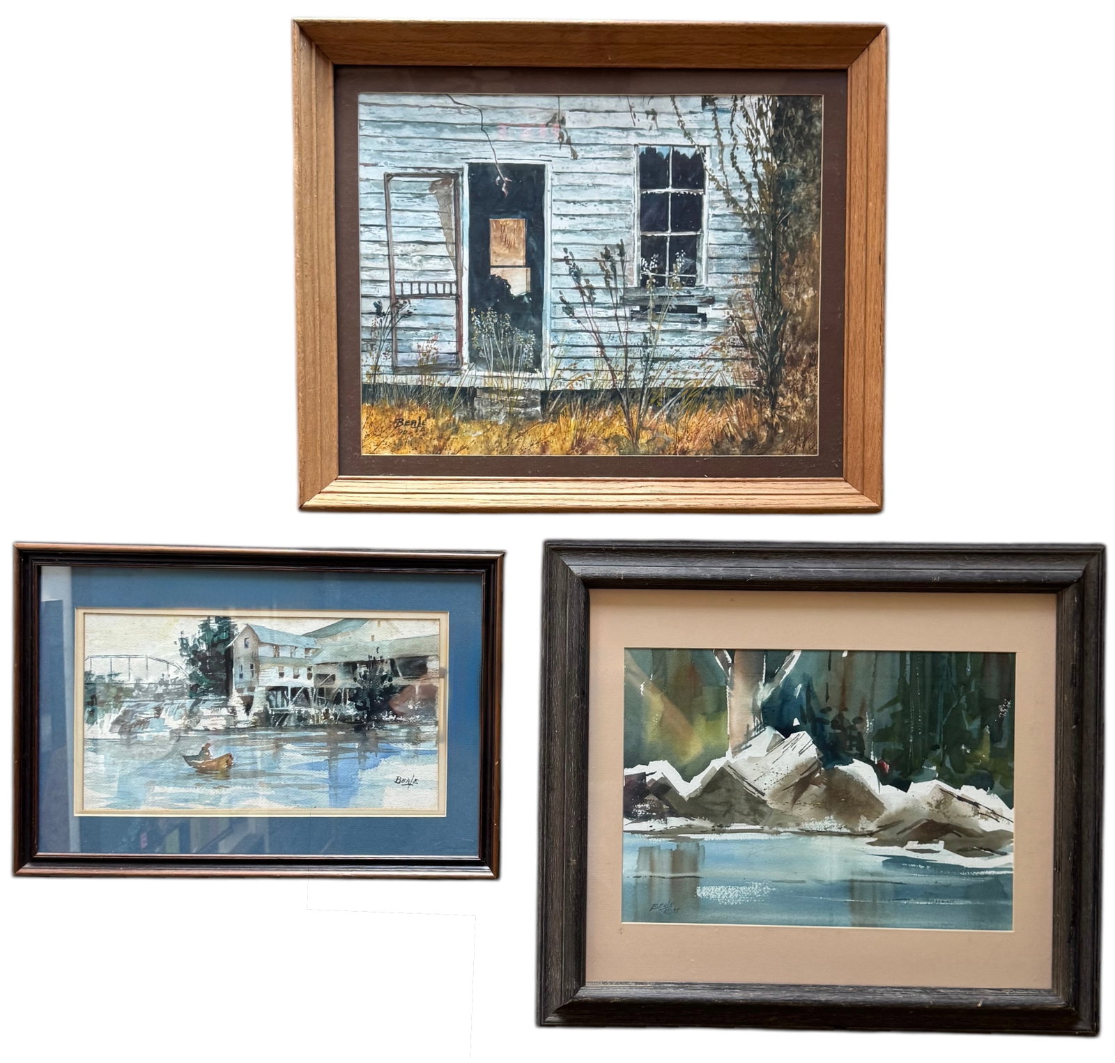 (3) Of Nicely Framed Tennessee Watercolors Signed Beale: 21 3/4 x 18 3/4 in (framed) (largest)