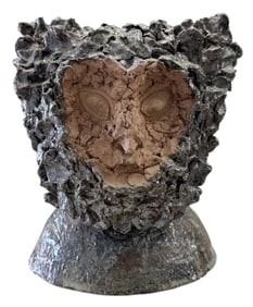 Mid-Century Studio Pottery Modernist Abstract Owl Sculpture