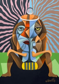 WILBER HERERRA ORTIZ (20th c, Mexico) Cubist Abstract, Merida Artist