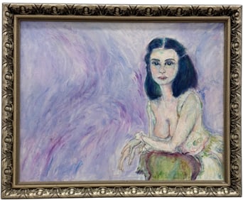 Vintage American School Portrait Of A Partially Nude Woman