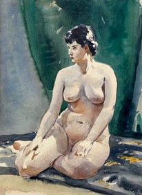 TORE ASPLUND (1903-1978, American) Nude Watercolor