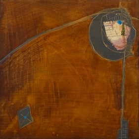 Modern American School Abstract Painting Oil On Camvas