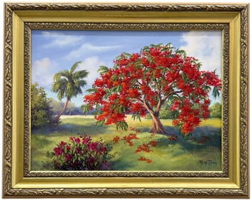 MAGI DAY (20th c, Florida) Beautiful Tropical Florida Landscape